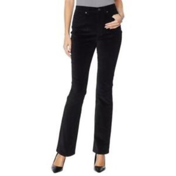 Stretch Velvet Pants sz 2 Petite Dark Blue Straight Leg 5 Pocket - Picture 1 of 9